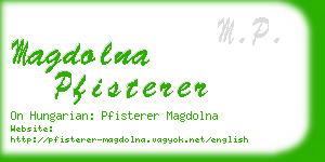 magdolna pfisterer business card